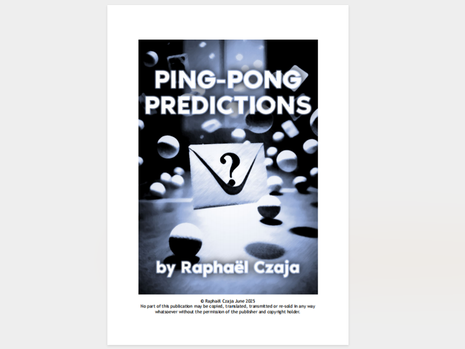 Ping-Pong Predictions by Raphaël Czaja (official PDF eBook Download)