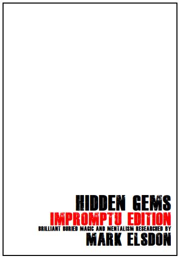 Hidden Gems Impromptu Edition by Mark Elsdon (PDF eBook Download)
